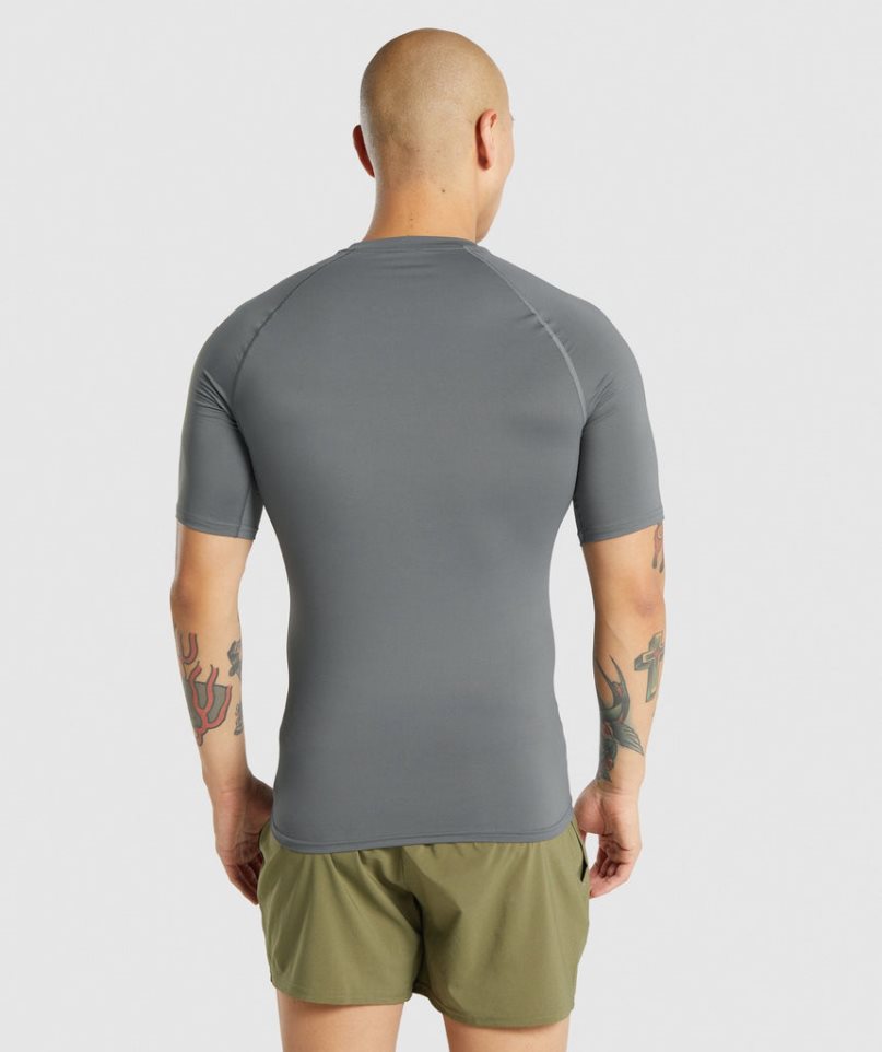 Men's Gymshark Element Baselayer T-Shirts Grey | NZ 6QHGEM